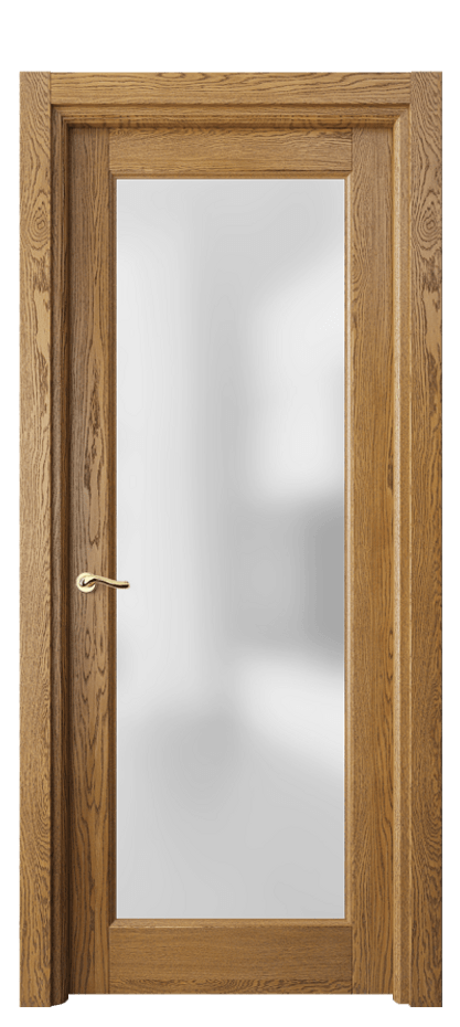 Межкомнатная дверь Лигнум 0700 Дуб медовый брашированный Сатинированное стекло Цена 156750 ₽ | Volhovec