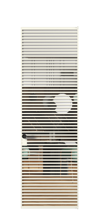 Алюминиевая дверь АЛПЛ040.07 Алюминий жемчужный Прозрачное стекло "Кристал Вижн", калёное Цена 1348060  | Volhovec