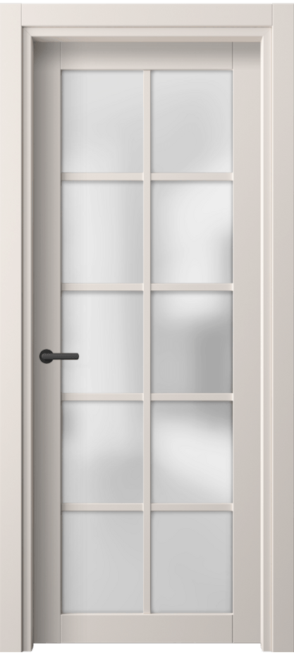 Межкомнатная дверь Нео 2106 ПЭТ тёплый-белый Сатинированное стекло Цена 30939 ₽ | Volhovec