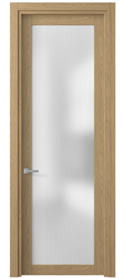 Межкомнатная дверь Планум 2102 Жемчужный дуб Сатинированное стекло Цена 35780 ₽ | Volhovec