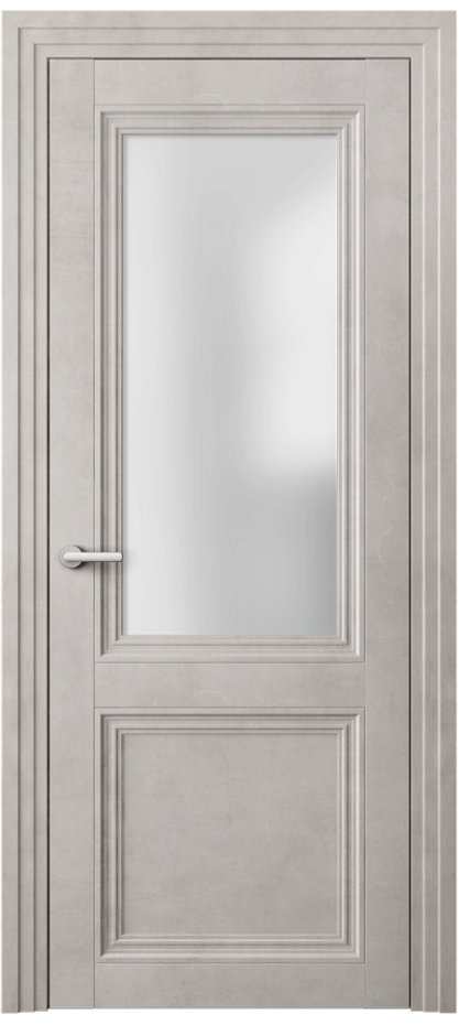 Межкомнатная дверь Центро 2524 Леон серебро Сатинированное стекло Цена 68010 ₽ | Volhovec