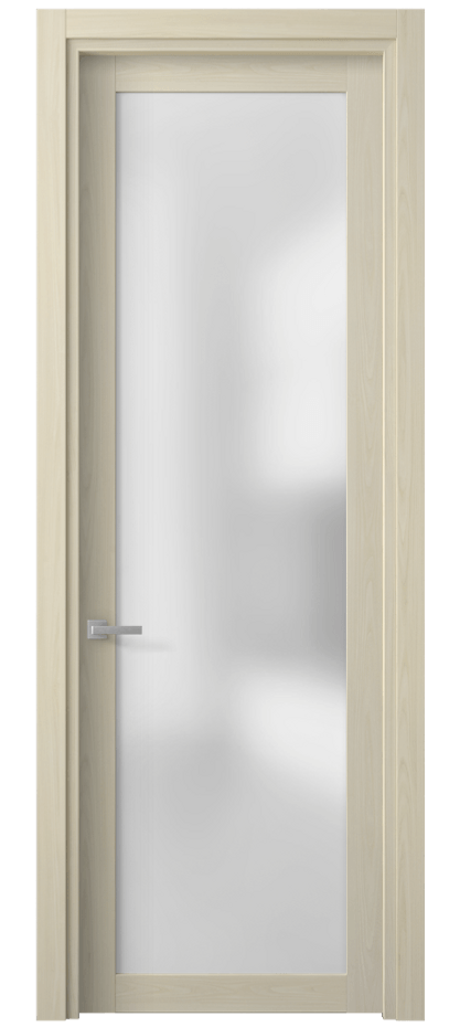 Межкомнатная дверь Планум 2102 Молочный ясень Сатинированное стекло Цена 35780 ₽ | Volhovec