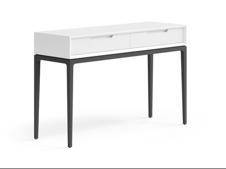 Мебель Консоль Вельвет 2 ящика. Цвет Матовый светло-серый. Материал Гладкая эмаль. Коллекция Консоль Вельвет 2 ящика. Картинка.