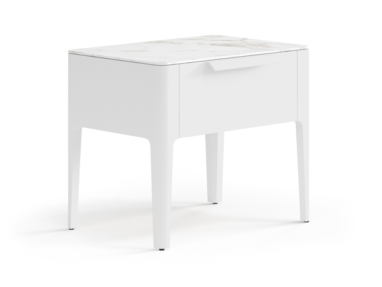 Тумба прикроватная Piega 1 ящик Матовый светло-серый