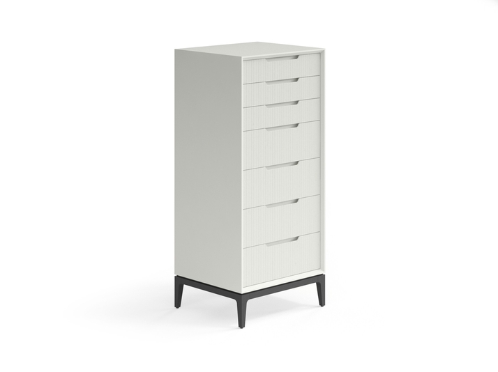 Мебель Комод Вельвет 7 ящиков. Цвет Матовый жемчужный. Материал Гладкая эмаль. Коллекция Комод Вельвет 7 ящиков. Картинка.