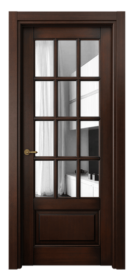 Дверь межкомнатная 6313 БТП ЗЕР. Цвет Бук тёмный с патиной. Материал Массив бука с патиной. Коллекция Тоскана Грильято. Картинка.