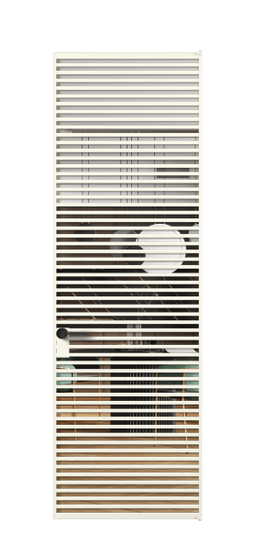 Дверь межкомнатная АЛПЛ040.06 Crystalvision АЖМ. Цвет Алюминий жемчужный. Материал Алюминий в эмали. Коллекция Формато. Картинка.