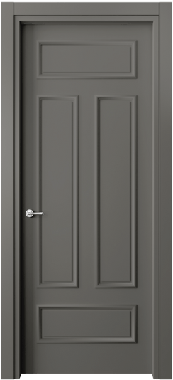 Дверь межкомнатная 8143 МКЛС. Цвет Матовый классический серый. Материал Гладкая эмаль. Коллекция Париж. Картинка.