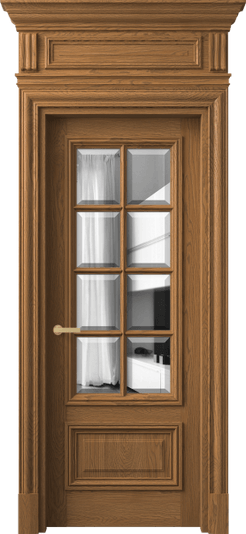 Дверь межкомнатная 7316 ДПР.М ДВ ЗЕР Ф. Цвет Дуб пряный матовый. Материал Массив дуба матовый. Коллекция Антик. Картинка.