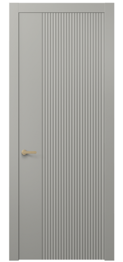 Дверь межкомнатная АКП 8643 МНСР. Цвет Матовый нейтральный серый. Материал Гладкая эмаль. Коллекция Альба. Картинка.