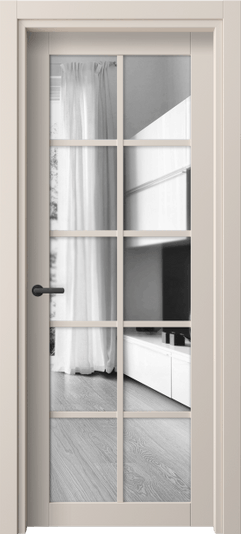 Дверь межкомнатная 2106 ПЭПБ ДВ ЗЕР. Цвет ПЭТ пудровый бежевый. Материал ПЭТ. Коллекция Нео. Картинка.