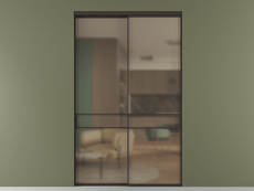 Перегородка Формато внутри проёма 2 створки