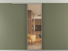 Перегородка Формато вдоль стены на потолок 1 створка