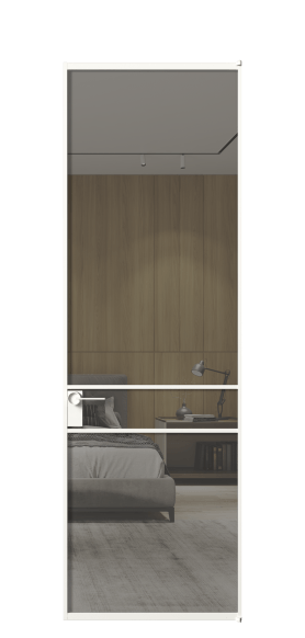 Дверь межкомнатная АЛПЛ040.02 Stopsol Grey БЕЛ. Цвет Алюминий Белый. Материал Алюминий. Коллекция Формато. Картинка.